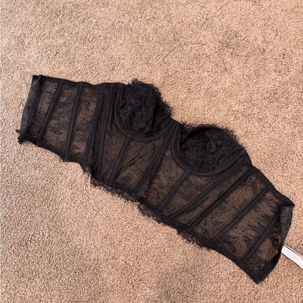 Victoria's Secret Black Lace Corset